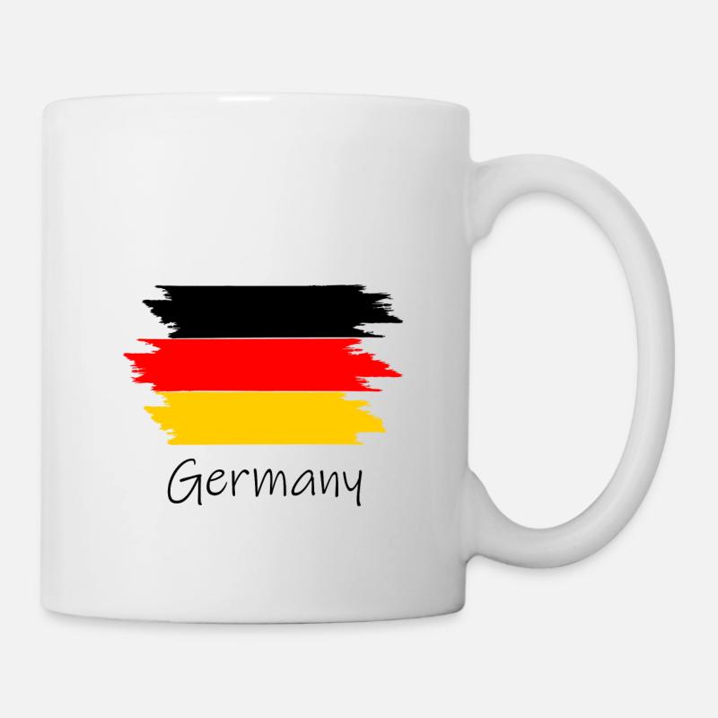 Germany Flagge schwarz rot gold - Tasse - Weiß
