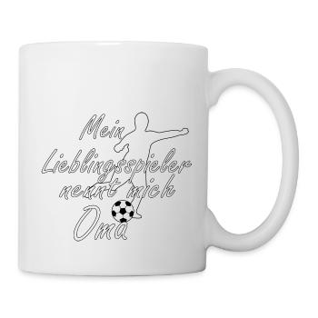 Lieblingsspieler Oma weiß - Tasse - Weiß - Rechts