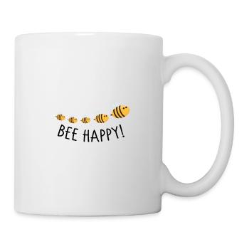 Bee happy - Tasse - Weiß - Rechts