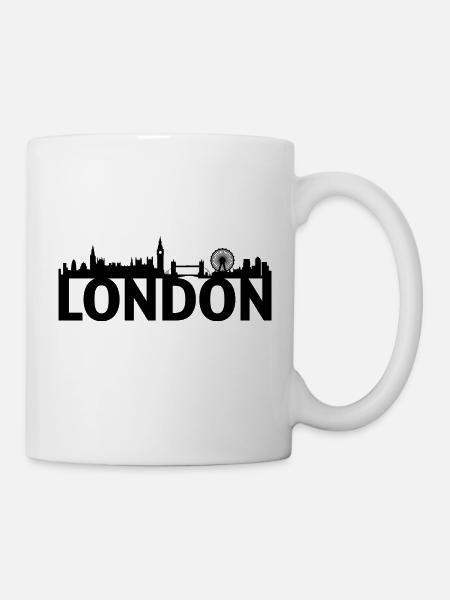 Londres Angleterre capitale Skyline cadeau idée UK - Mug blanc - blanc