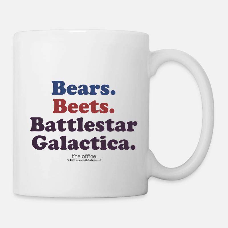 The Office Bears Beets Battlestar Galactica - Tasse - Weiß
