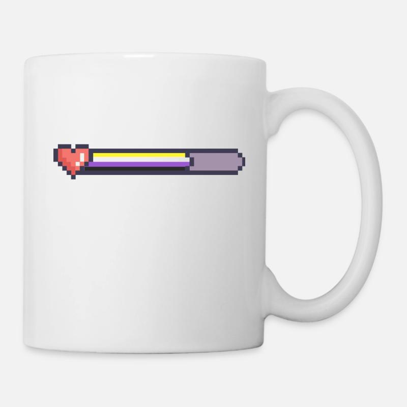 Non binary ladebalken - Tasse - Weiß