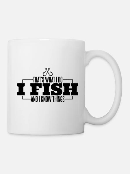 Fishing Fishing Fishing hoe Fishing Fish - Mug - white