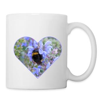 Ein Herz für Hummeln - Tasse - Weiß - Rechts