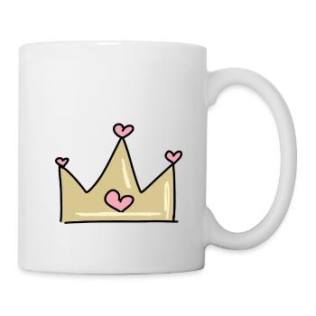 Crown Hearts Heart - Mug - white - Right