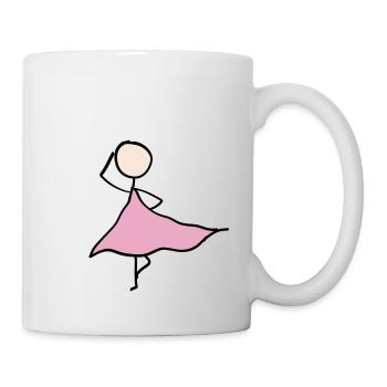 tänzerin kleid - Tasse - Weiß - Rechts