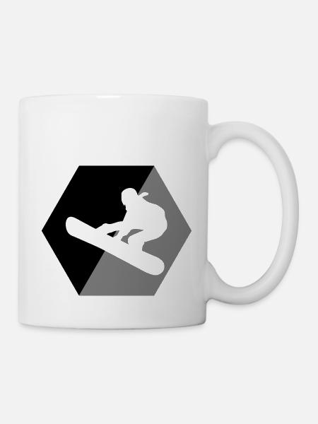 Snowboard Snowboarder - Tasse - Weiß