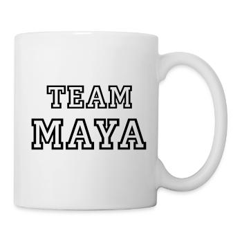 TEAM MAYA Hundename Hündin TeamTrikot - Tasse - Weiß - Rechts