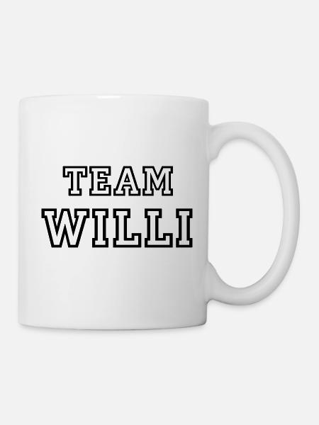TEAM WILLI Hundename Rüde TeamTrikot - Tasse - Weiß