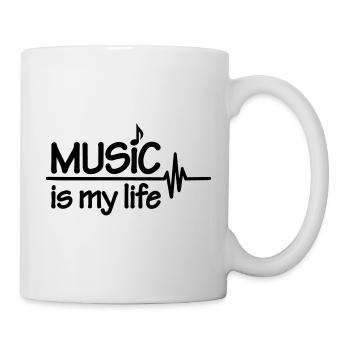 La musique, c’est ma vie - Mug blanc - blanc - Droite