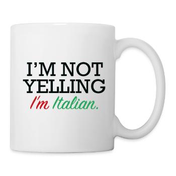 Ich schreie nicht, ich bin Italiener - Tasse - Weiß - Rechts