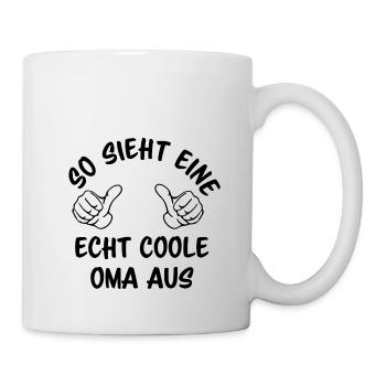 So sieht eine echt coole Oma aus - Tasse - Weiß - Rechts