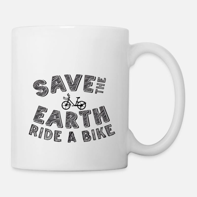Fahrrad Umweltbewust - Tasse - Weiß