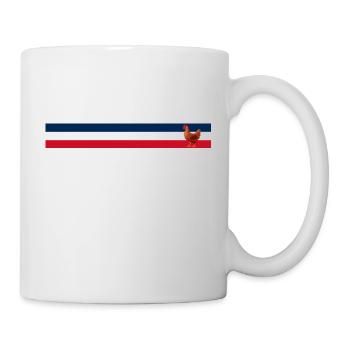 Drapeau français poule - Agriculteur français - Mug blanc - blanc - Droite