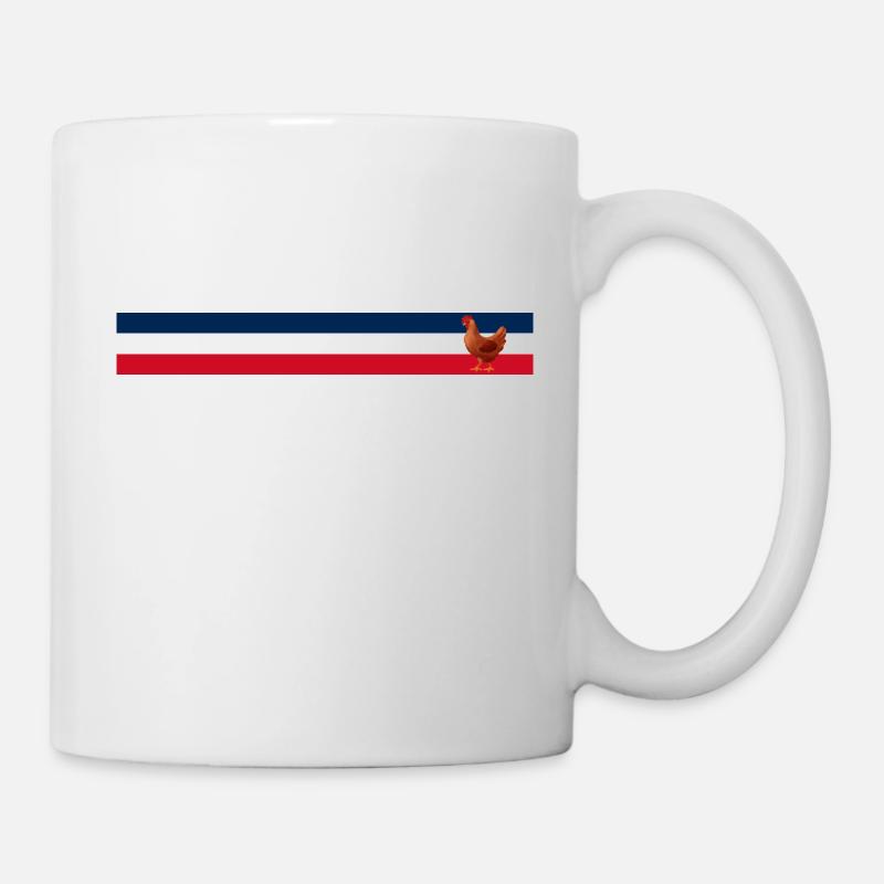 Drapeau français poule - Agriculteur français - Mug blanc - blanc