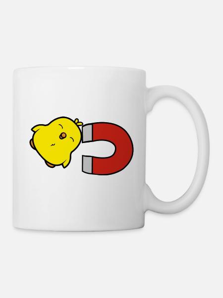 Aimant à poussins - Mug blanc - blanc