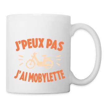 Je Peux Pas J'ai Mobylette Cadeau - Mug blanc - blanc - Droite