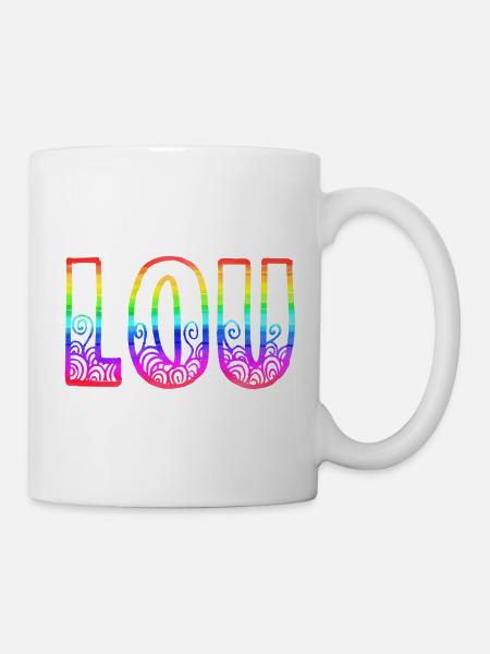 lou rs arc-en-ciel - Mug blanc - blanc