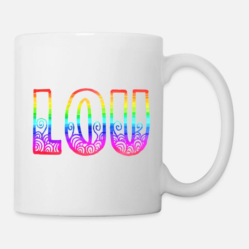 lou rs arc-en-ciel - Mug blanc - blanc