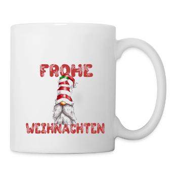Wichtel Figur Frohe Weihnachten Weihnachtswichtel - Tasse - Weiß - Rechts