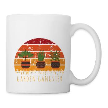 Retro Garden Gangster Vintage Gardening Cadeaux Pour - Mug blanc - blanc - Droite