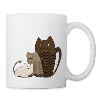 Katzen - Tasse - Weiß - Rechts