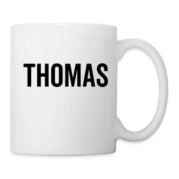 Thomas Custom Name Font Text Birthday - Mug - white - Right
