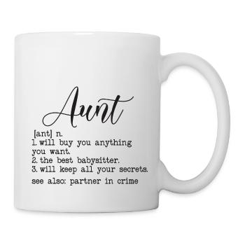 Drôle de tante Définition Cadeau Marraine - Mug blanc - blanc - Droite