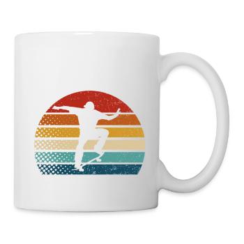 Skateboarder Skateboard Skate Skater Retro Skate - Tasse - Weiß - Rechts
