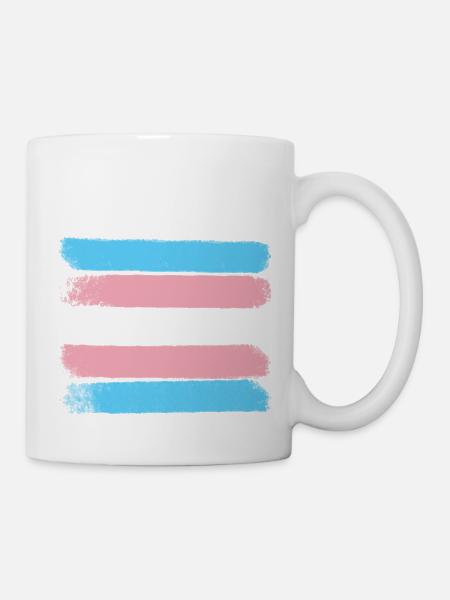Traits de fierté trans - Mug blanc - blanc