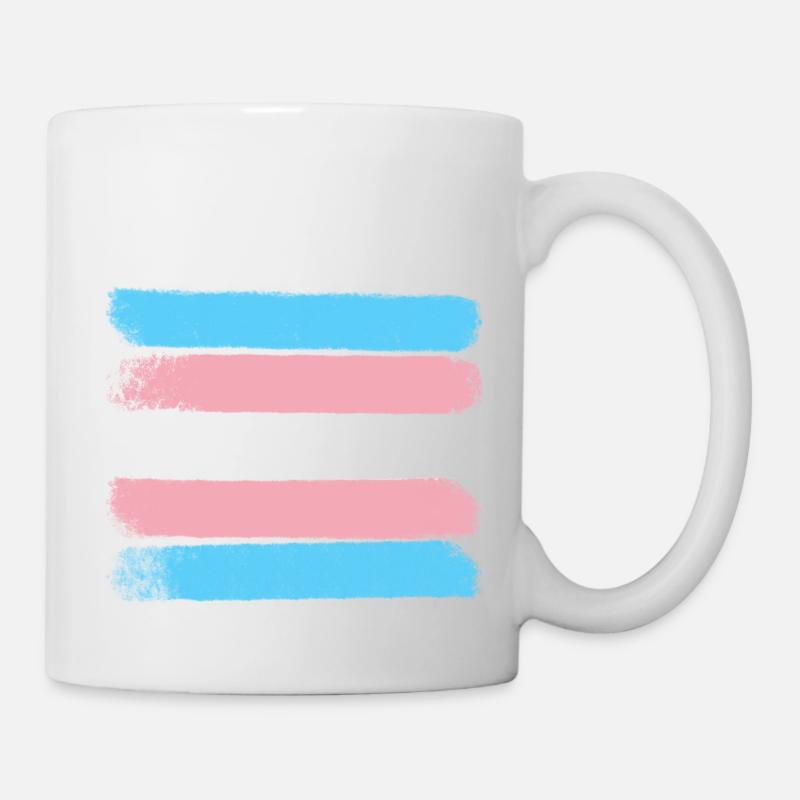 Trans Pride Strokes - Tasse - Weiß