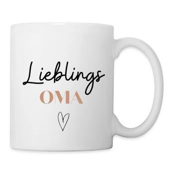 Lieblingsoma, Geschenk Oma, Du wirst Oma 2022 - Tasse - Weiß - Rechts