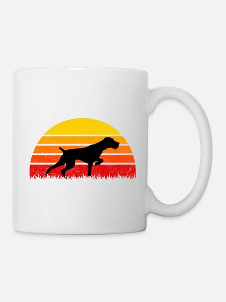 Drahtharr Chiens Sunset Dogs - Mug blanc - blanc