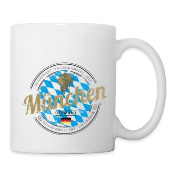 München Bayern Vintage City Deutschland Souvenir - Tasse - Weiß - Rechts
