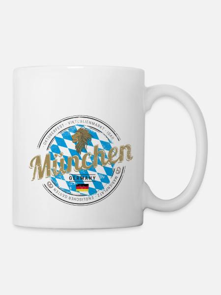 München Bayern Vintage City Deutschland Souvenir - Tasse - Weiß