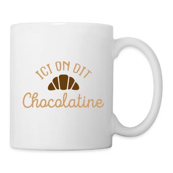 Ici on dit chocolatine á la boulangerie pâtisserie - Mug blanc - blanc - Droite