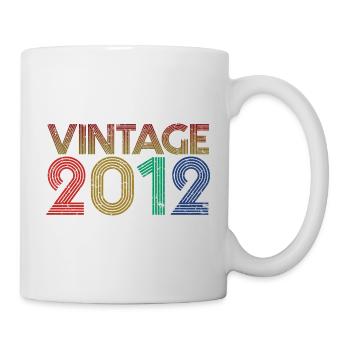 Retro Jahrgang 2012 - 11 Jahre Geburtstagsgeschenk - Tasse - Weiß - Rechts