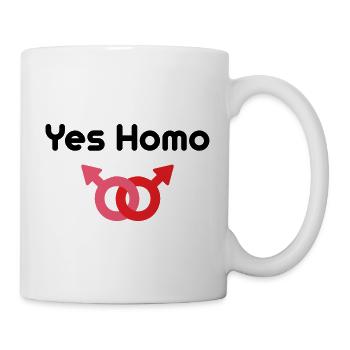 Yes Homo - Tasse - Weiß - Rechts