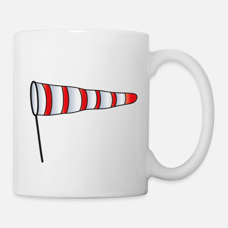Windsack - Wetteranzeige - Tasse - Weiß