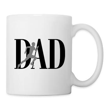Dad - Läufer Marathon Laufen Joggen - Tasse - Weiß - Rechts