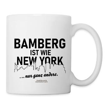 Bamberg T-Shirt Design mit witzigem Spruch - Tasse - Weiß - Rechts