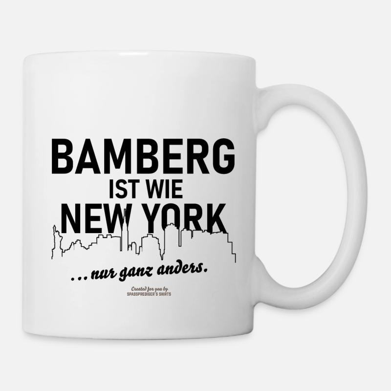 Bamberg T-Shirt Design mit witzigem Spruch - Tasse - Weiß