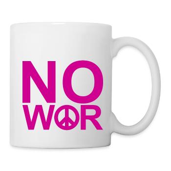 PAS DE GUERRE avec le A comme symbole de paix signe de paix !! - Mug blanc - blanc - Droite