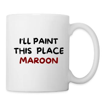 Je peindrai cet endroit marron, en noir et marron - Mug blanc - blanc - Droite