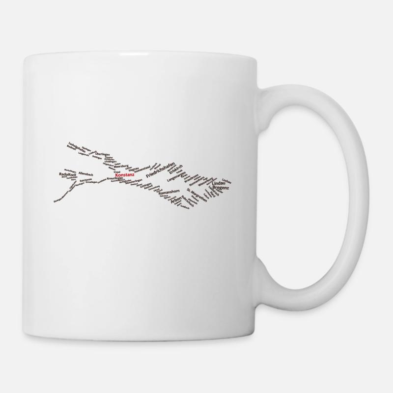 Bodensee | Ortsnamen | Konstanz | Schwarz - Rot - Tasse - Weiß