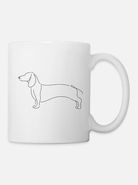 Dachshund Minimalist - Mug - white