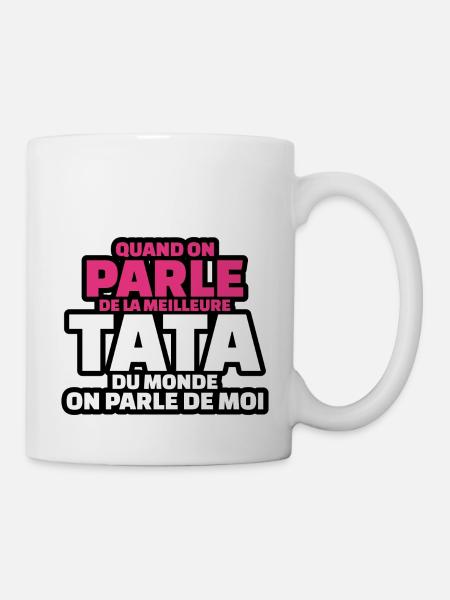 parle de meilleure tata du monde on parle de moi - Mug blanc - blanc