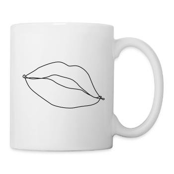 Drawn lips - Mug - white - Right