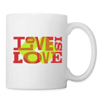 Love is Love for white shirts - Mug - white - Right