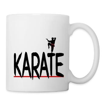 karaté rouge - Mug blanc - blanc - Droite